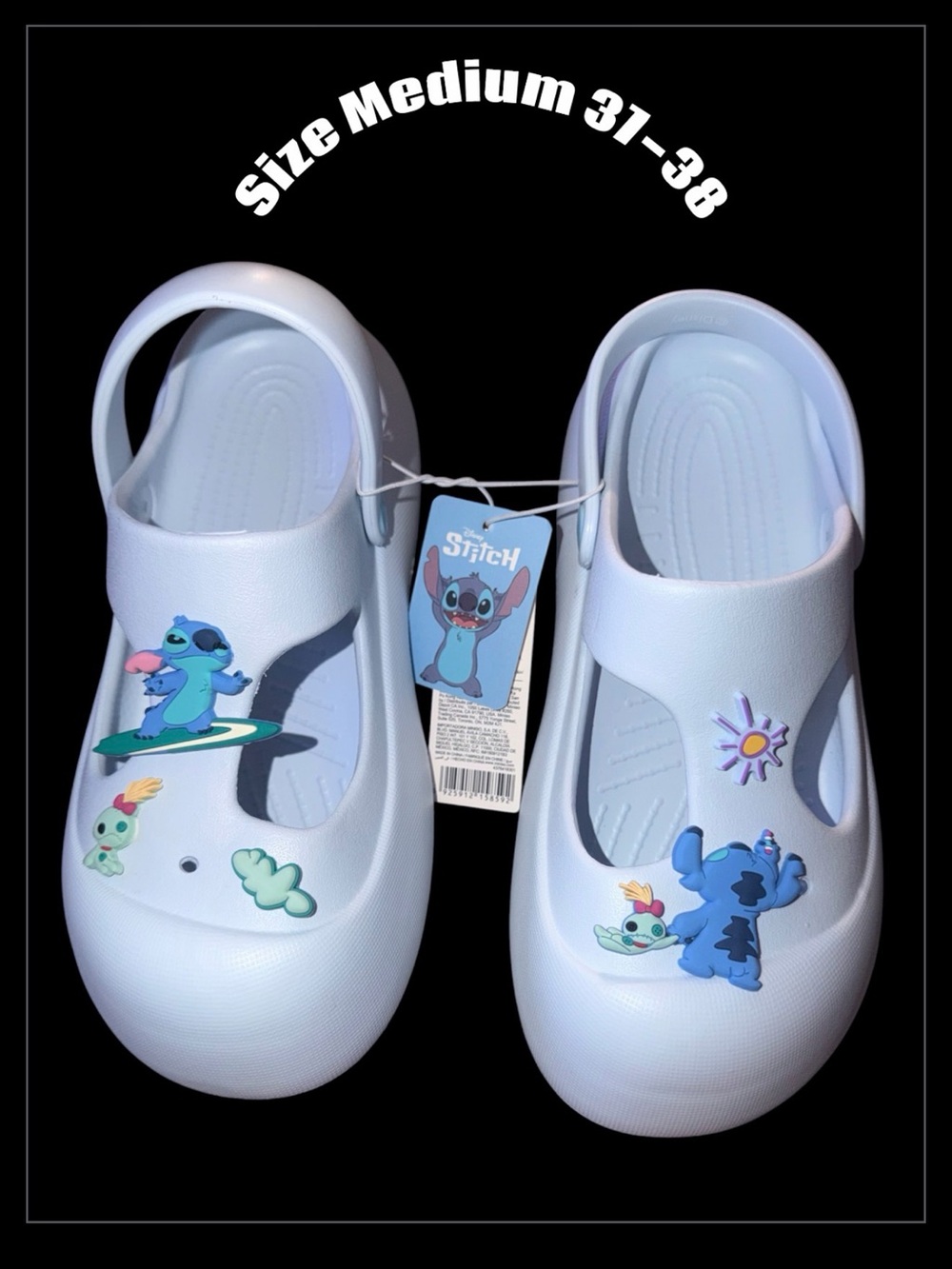 *new* Disney Light Blue Stitch Clog Mules